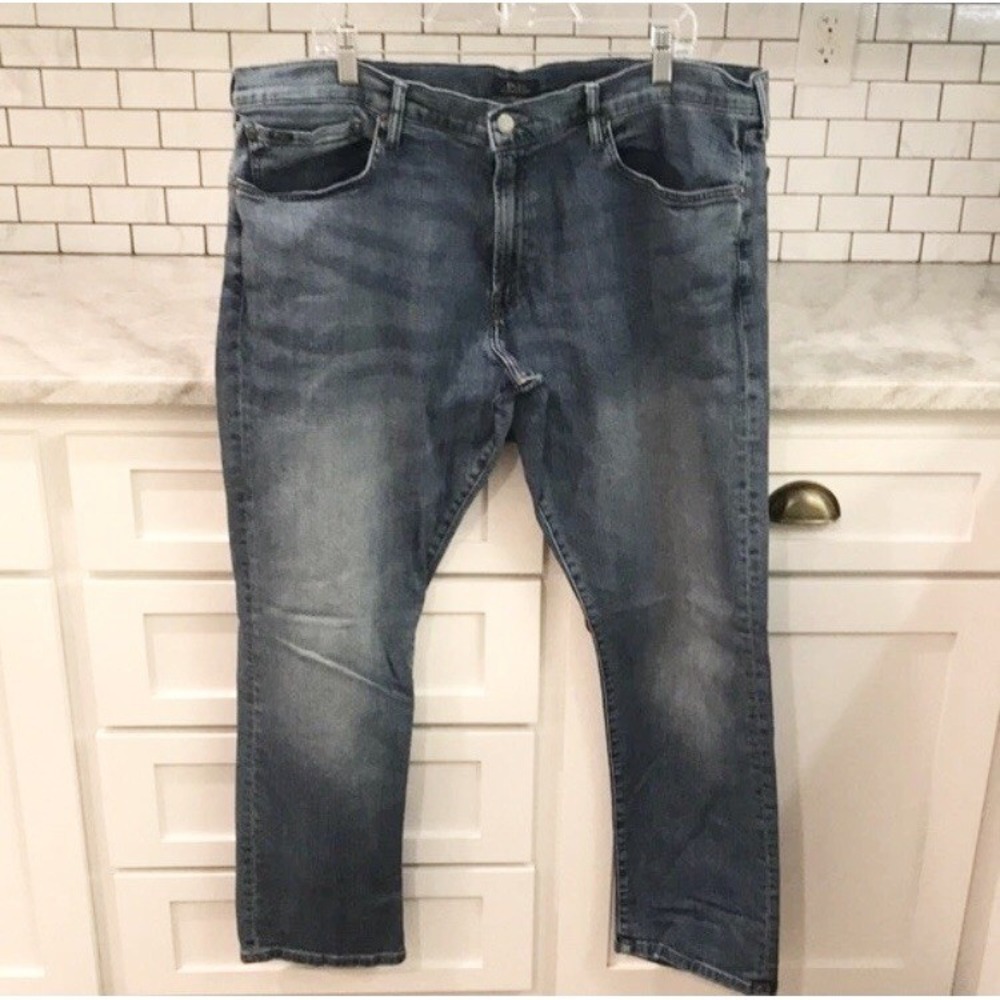 Polo Ralph Lauren Jeans Mens 40 Blue Light Wash Straight Leg Cowboy Western